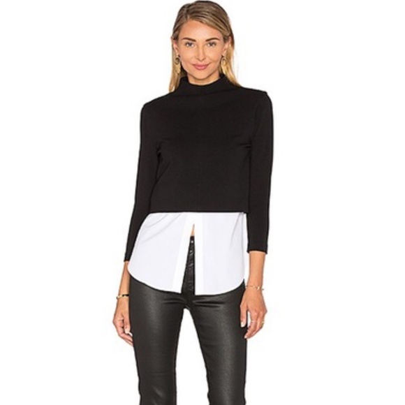Theory Tops - Theory Gracila Shirttail Hem Ponte Knit Top Medium